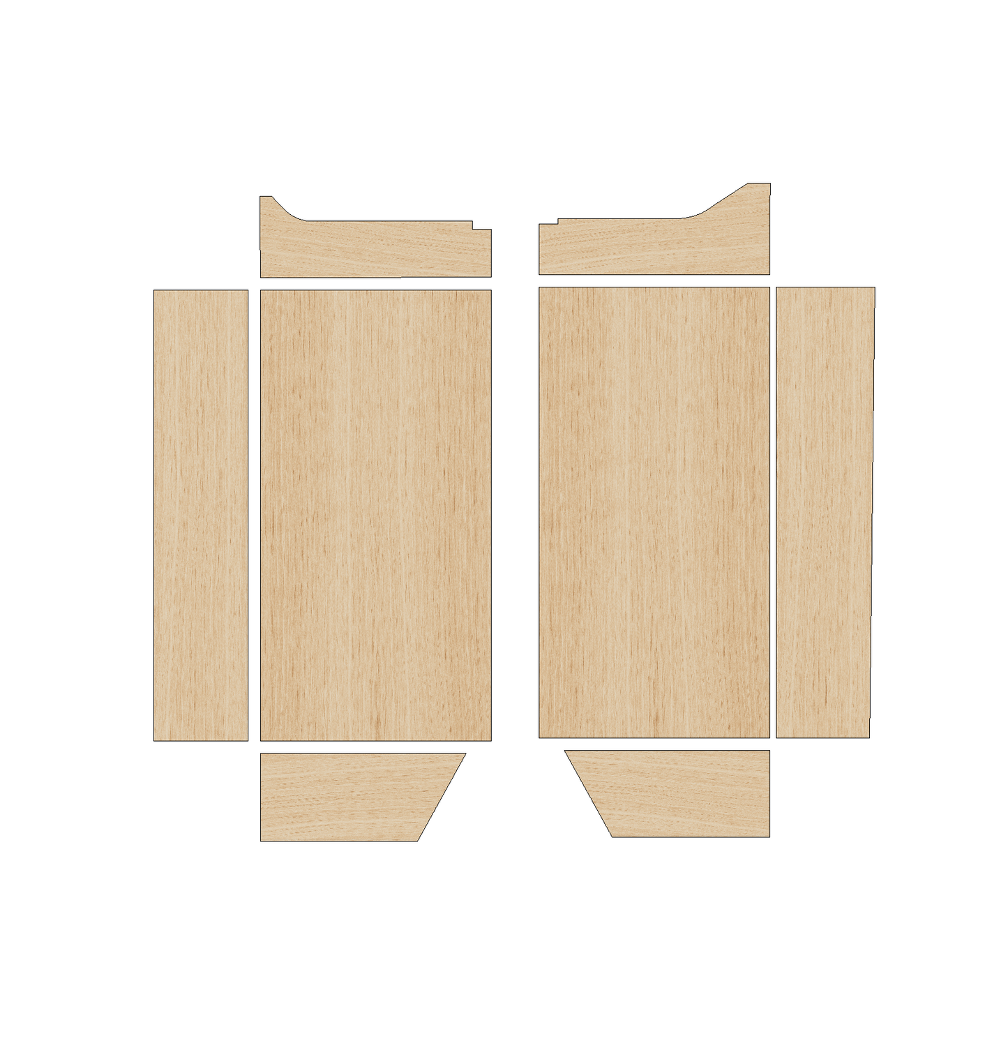 Citroen Dispatch 2016-Present LWB - Wheel Boxes Ply Lining Kit