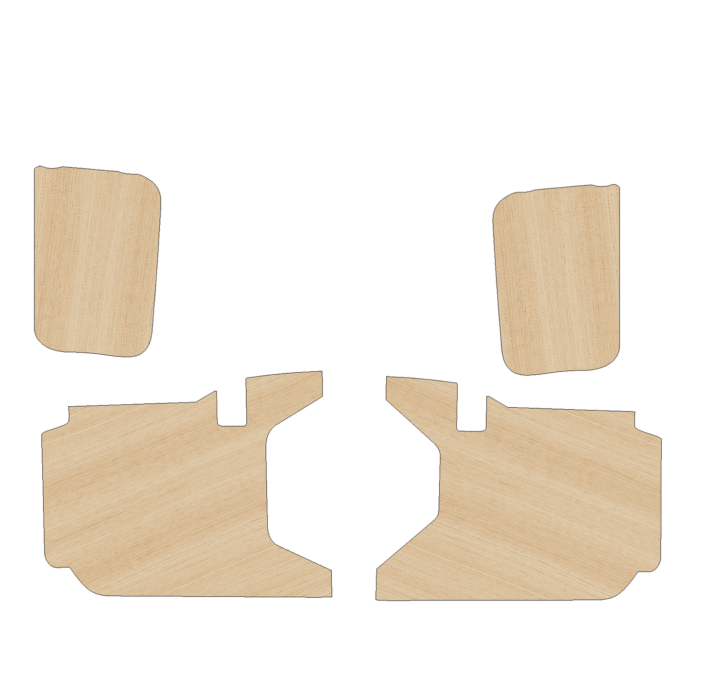 Fiat Doblo 2010-2022 SWB Double Sliding Door - Side Panels Ply Lining Kit