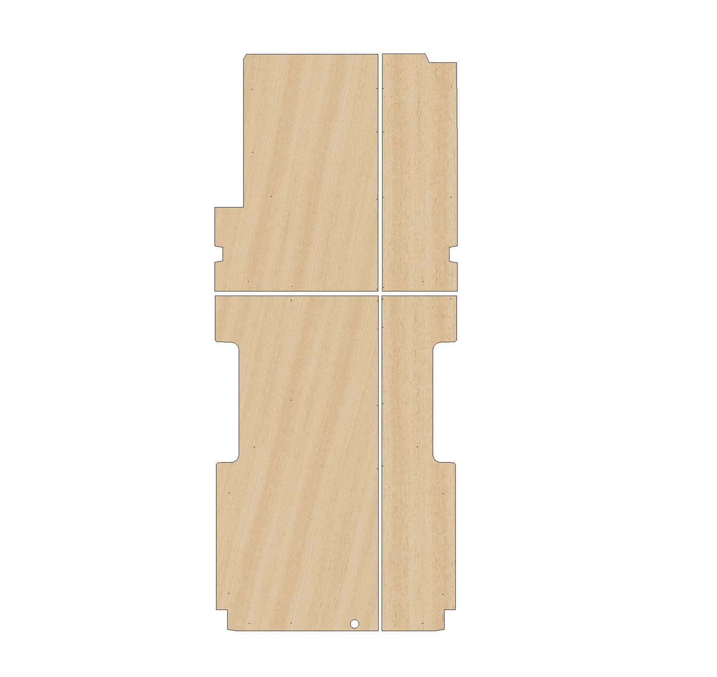 Ford Transit 2014-Present XLWB Ext Frame L4 - Floor Ply Lining Kit
