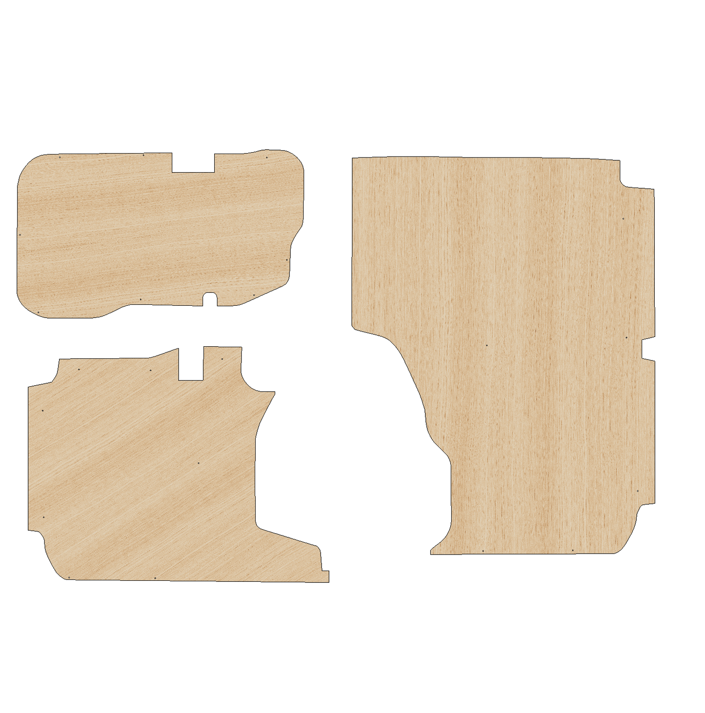 Ford Transit Connect 2002-2013 SWB One Sliding Door - Side Panels Ply Lining Kit