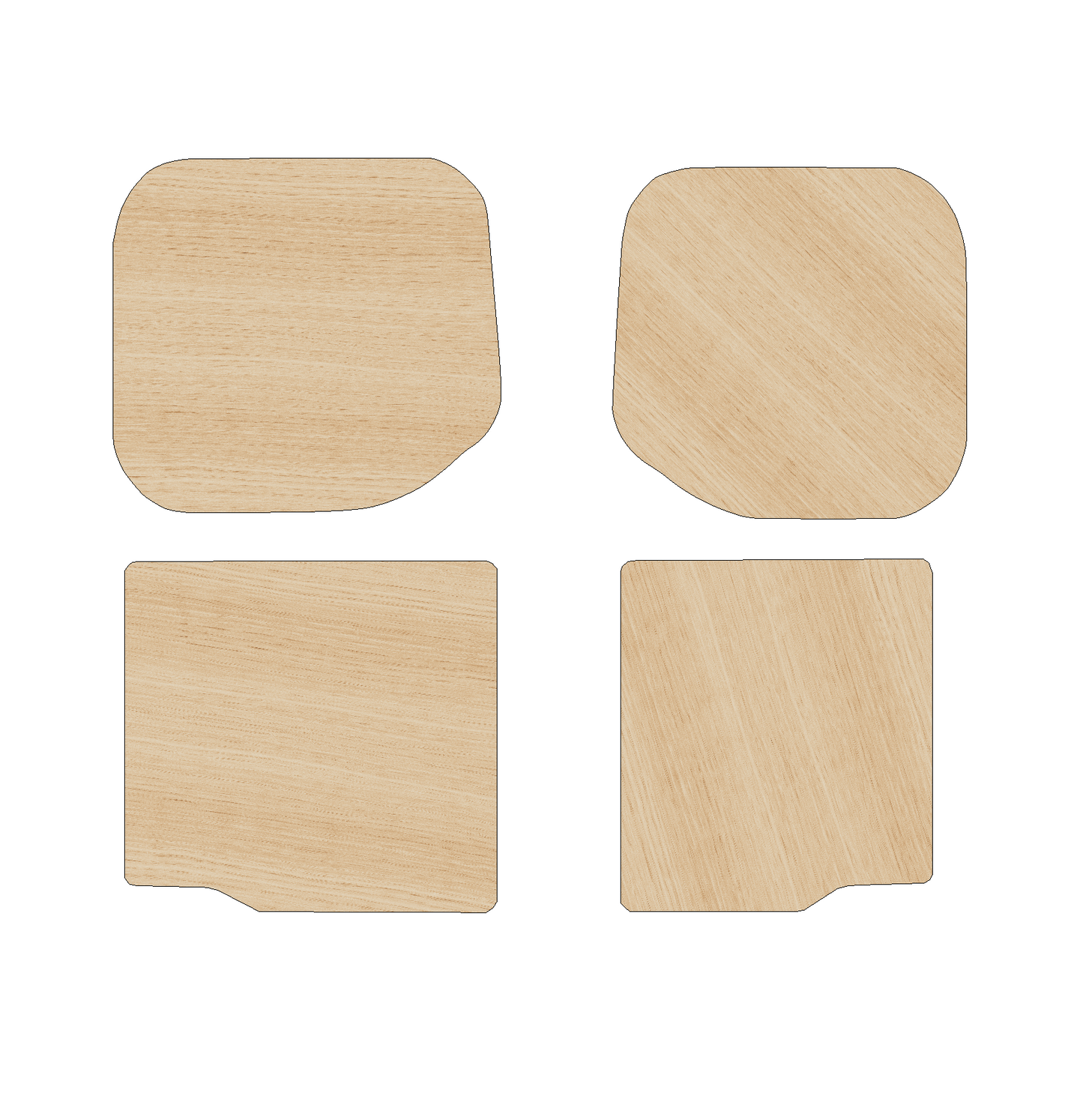 Ford Transit Custom 2013-2023 SWB - Two Piece Rear Door Panels Ply Lining Kit