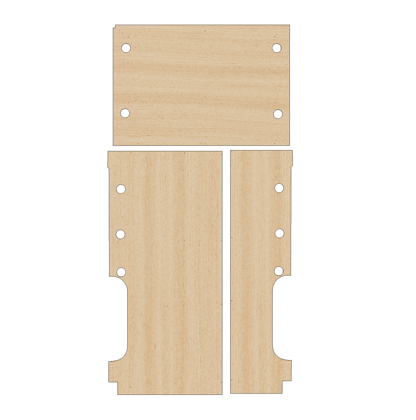 Renault Master 2010-2024 LWB L3 Without Bulkhead - Floor Ply Lining Kit