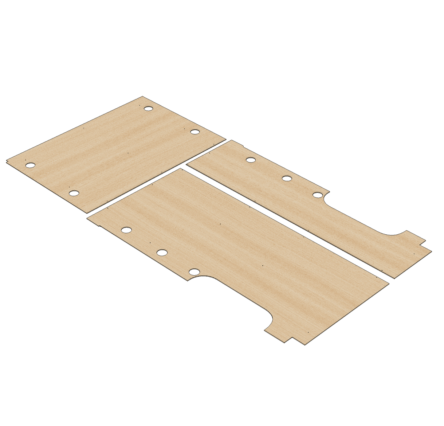 Nissan NV400/Interstar 2010-2024 XLWB L4 - Floor Ply Lining Kit