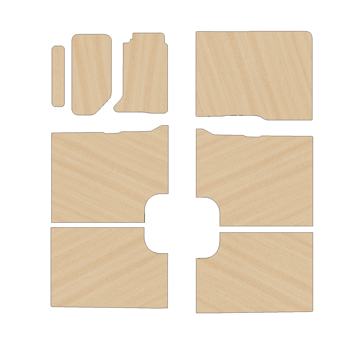 Renault Master 2010-2024 XLWB L4 - Side Panels Ply Lining Kit