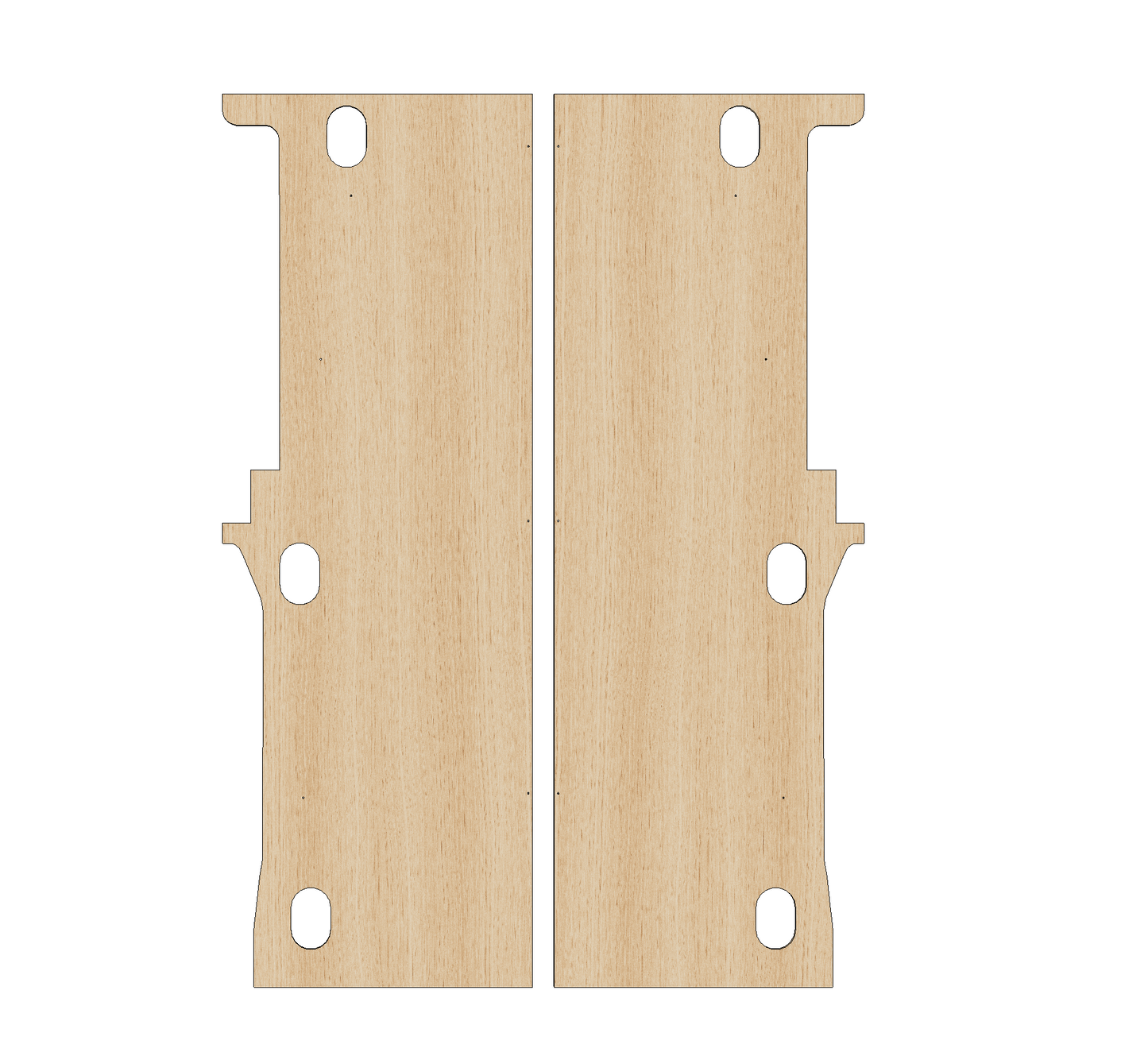 Ford Transit Connect 2014-2021 LWB 2 Base Model sliding door - Floor Ply Lining Kit