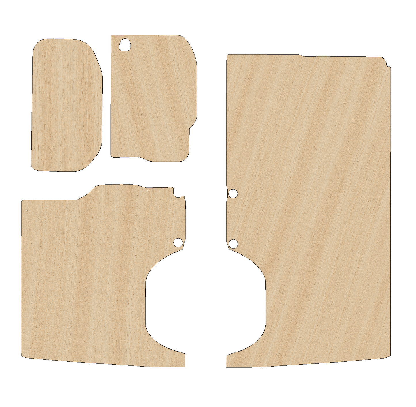 Vauxhall Vivaro 2002-2014 LWB - Side Panels Ply Lining Kit