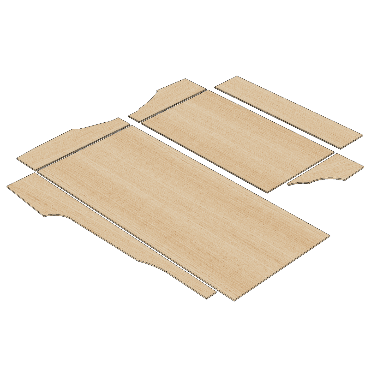 Volkswagen Caddy 2021-Present LWB - Wheel Boxes Ply Lining Kit