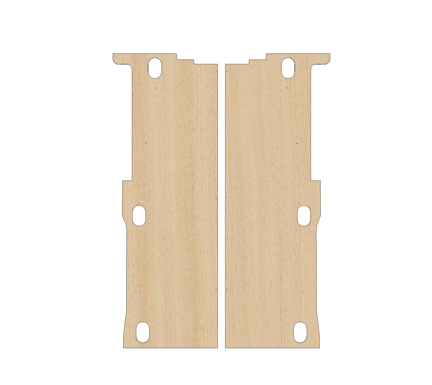Ford Transit Connect 2014-2021 LWB Trend or Limited Dual Sliding Door- Floor Ply Lining Kit