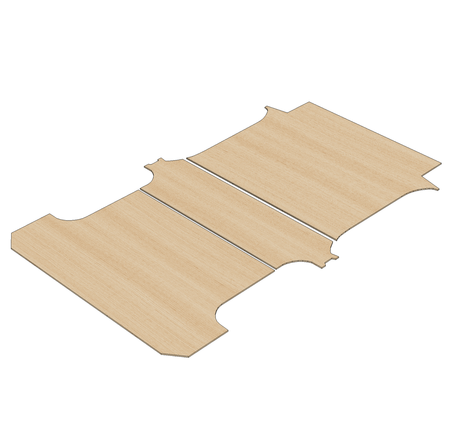 Mercedes Vito 2014 - Present L2 Long (MWB) - Floor Ply Lining Kit