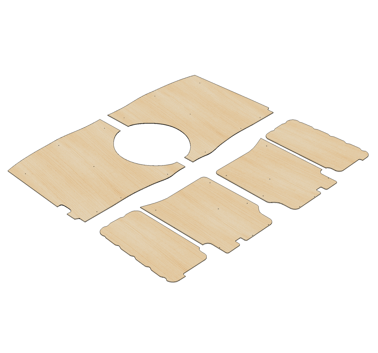 Mercedes Vito 2014 - Present L3 X-Long (LWB) - Side Panels Ply Lining Kit