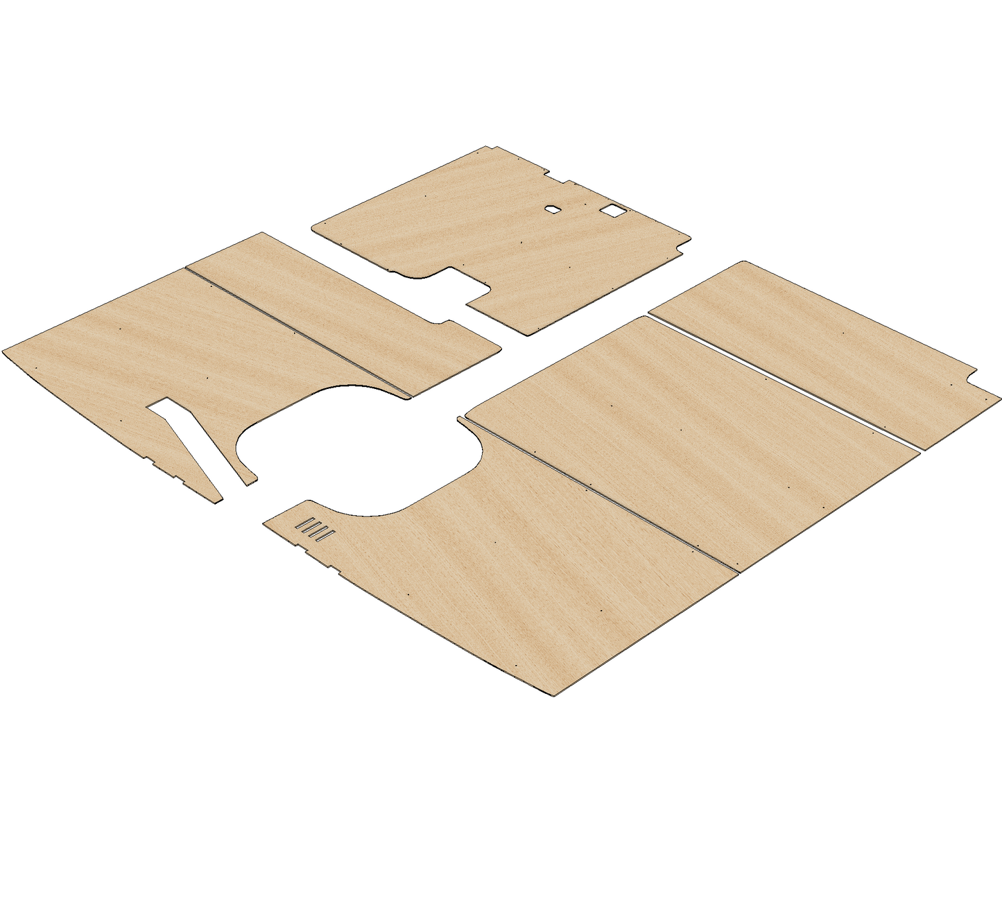 Maxus (Weststar, LDV) V80 2011-Present LWB - Side Panels Ply Lining Kit