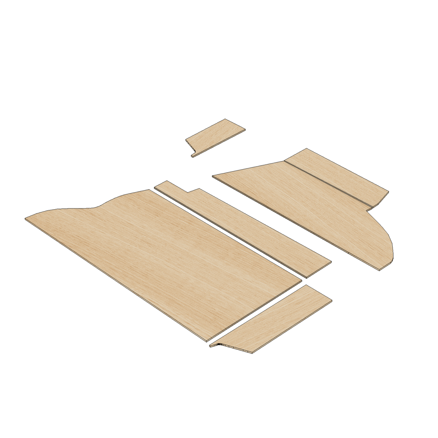 Ford Transit Connect 2014-2021 SWB Base model - Wheel Boxes Ply Lining Kit