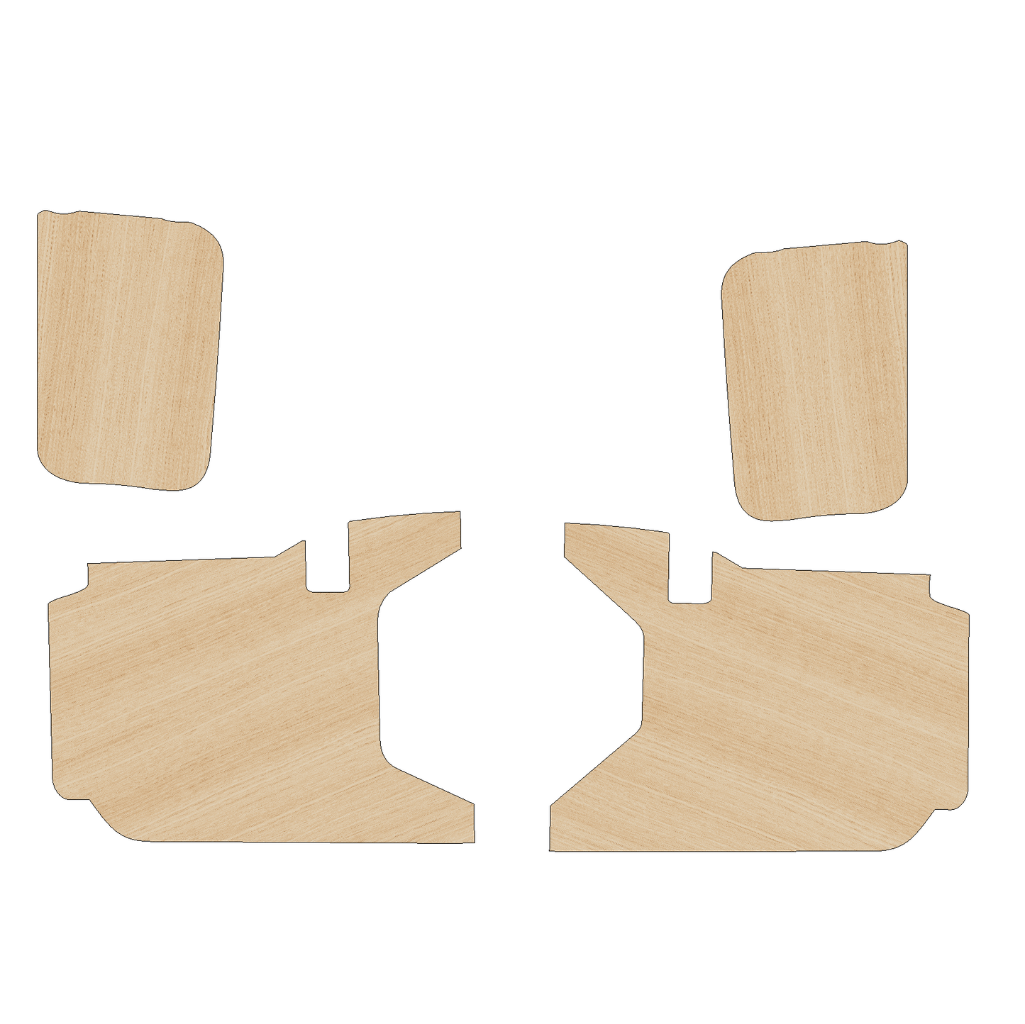 Vauxhall Combo 2012-2018 SWB Two Sliding Doors - Side Panels Ply Lining Kit