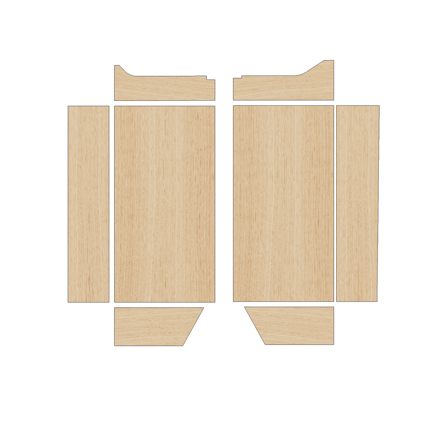 Vauxhall Vivaro 2019-Present LWB - Wheel Boxes Ply Lining Kit