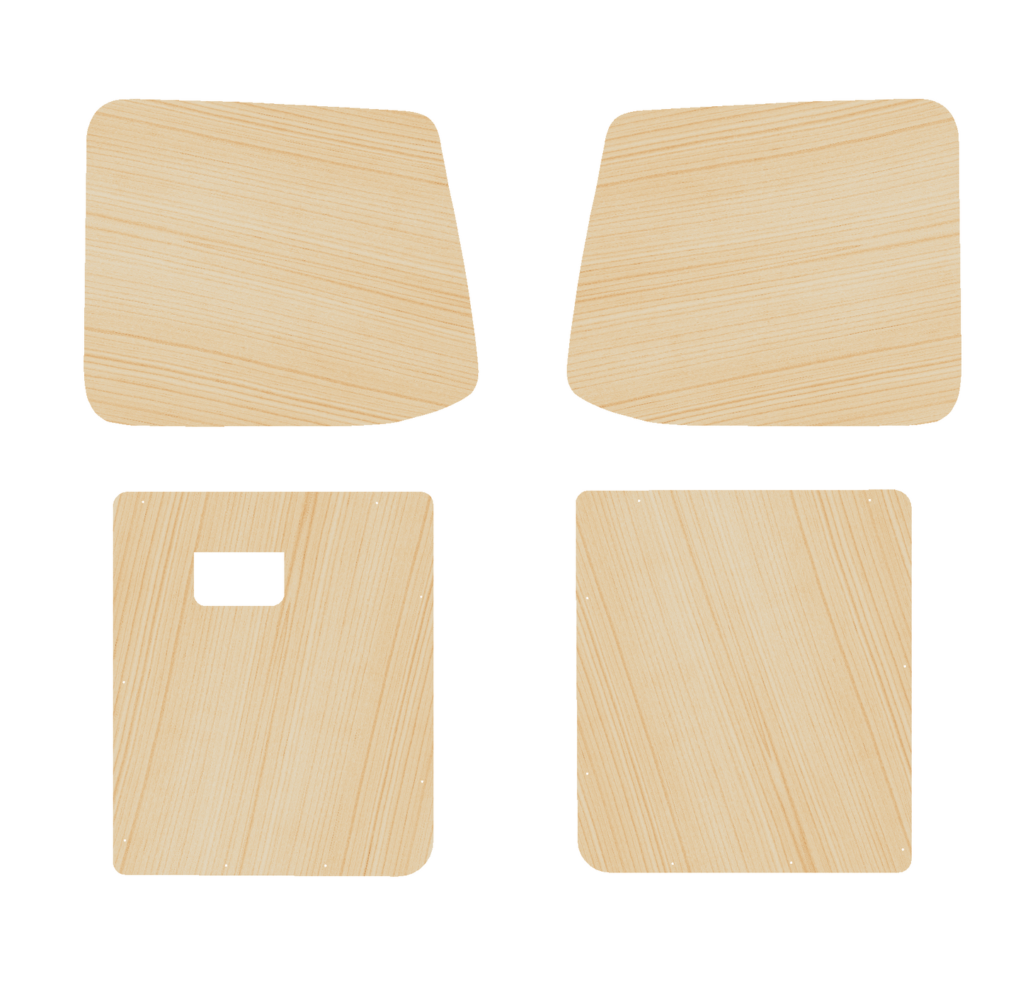 Volkswagen Transporter T5 2003-16 - Rear Door Panels Ply Lining Kit