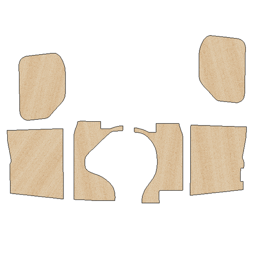 Citroen Berlingo 2008-2018 LWB Double Sliding Door - Side Panels Ply Lining Kit