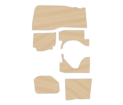 Citroen Berlingo 2008-2018 SWB One Sliding Door - Side Panels Ply Lining Kit