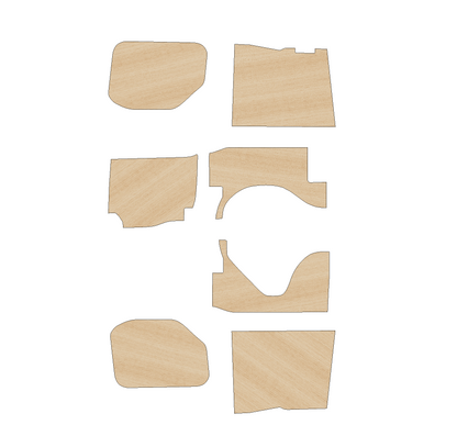 Citroen Berlingo 2008-2018 SWB Two Sliding Door - Side Panels Ply Lining Kit