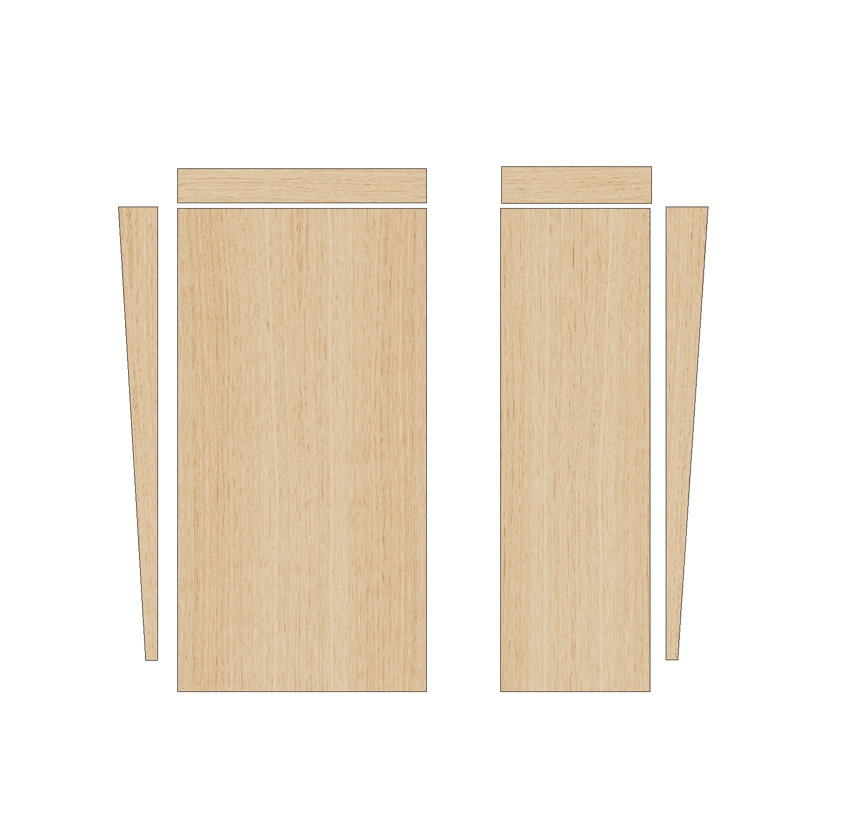 Citroen Berlingo 2008-2018 SWB - Wheel Boxes Ply Lining Kit