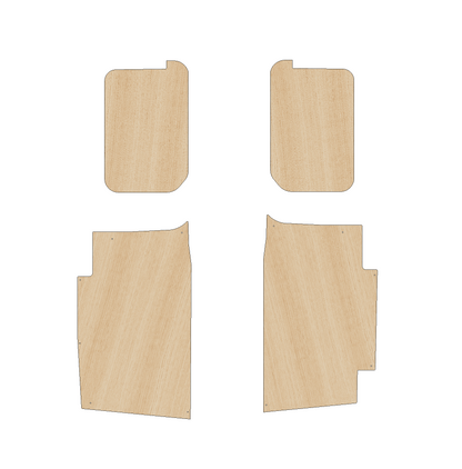 Citroen Berlingo 2018 - Present LWB Double Sliding Door - Side Panels Ply Lining Kit