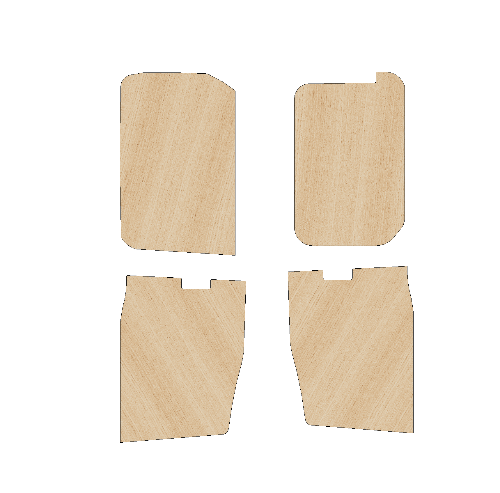 Citroen Berlingo 2018 - Present SWB - Side Panels Ply Lining Kit