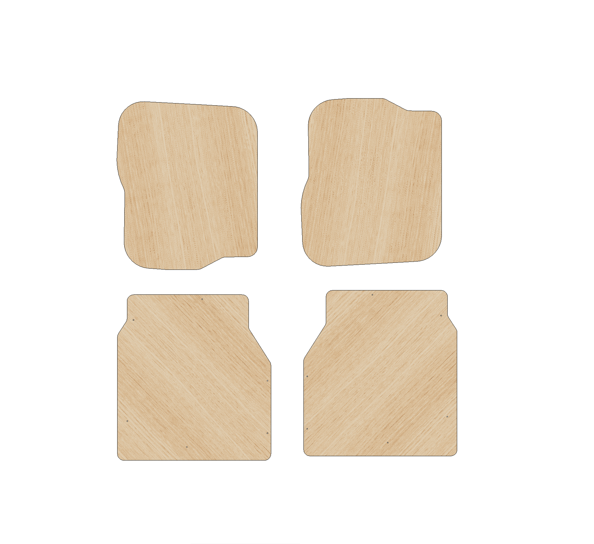 Citroen Dispatch 2016-Present LWB - Rear Door Panels Ply Lining Kit