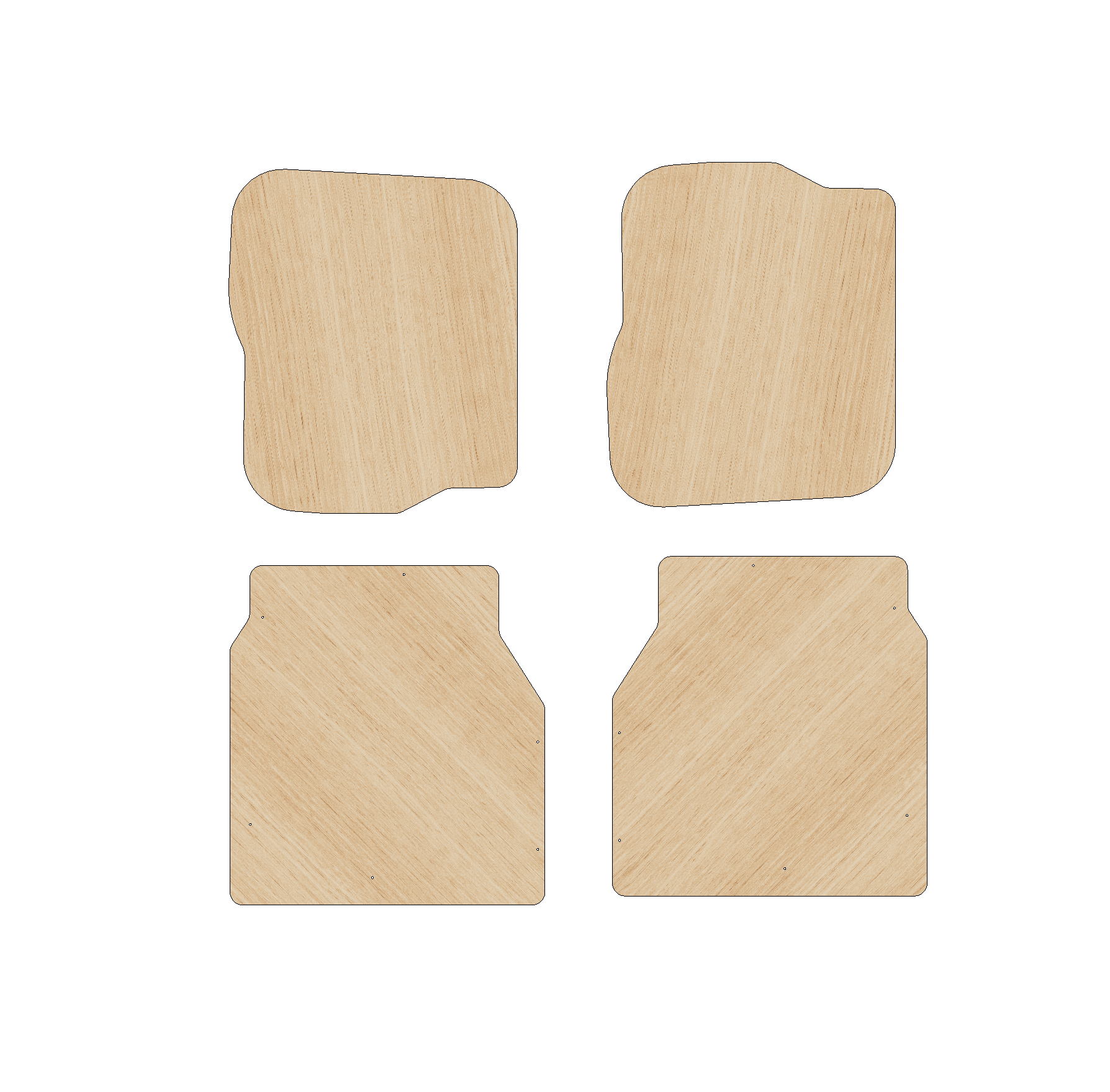 Citroen Dispatch 2016-Present SWB Compact - Rear Door Panels Ply Lining Kit