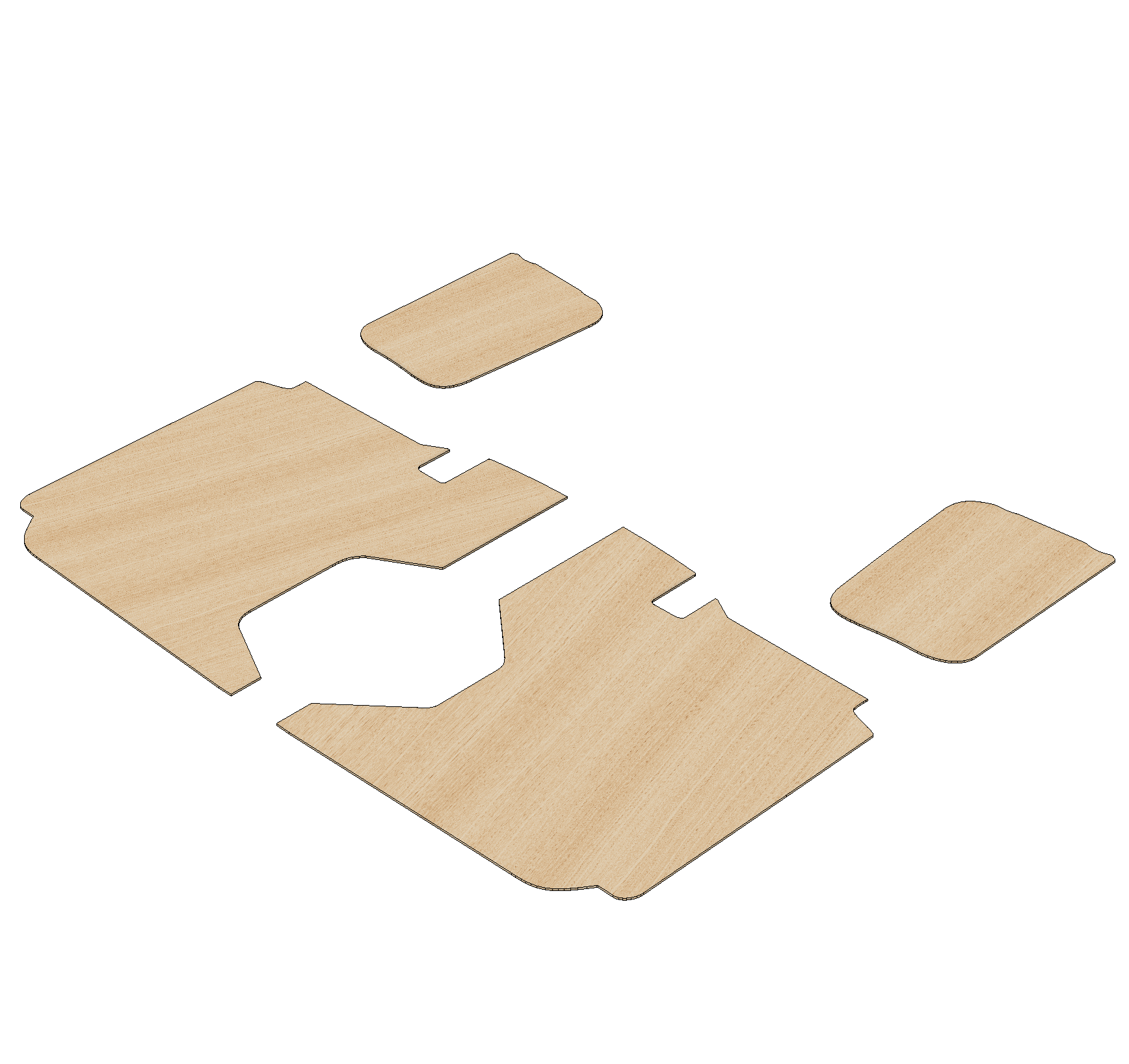 Fiat Doblo 2010-2022 LWB Double Sliding Door - Side Panels Ply Lining Kit