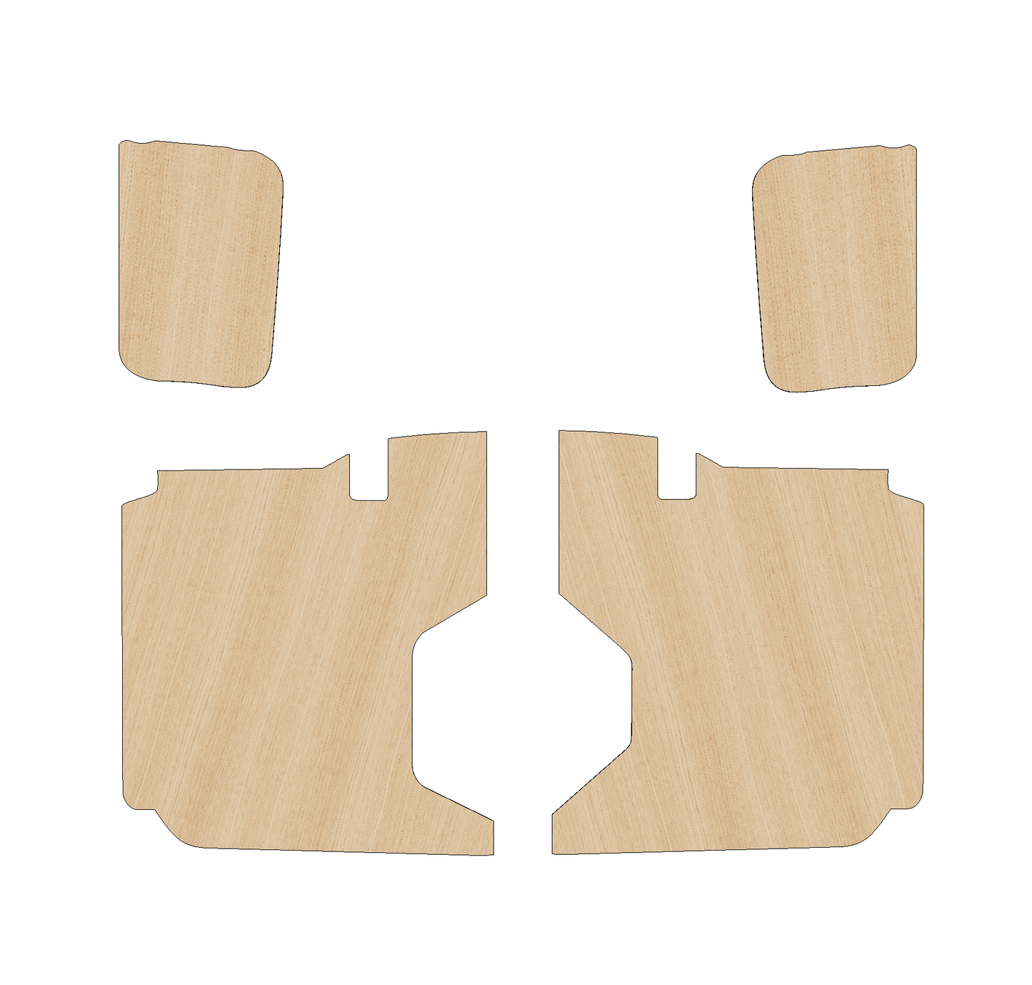 Fiat Doblo 2010-2022 LWB Double Sliding Door - Side Panels Ply Lining Kit