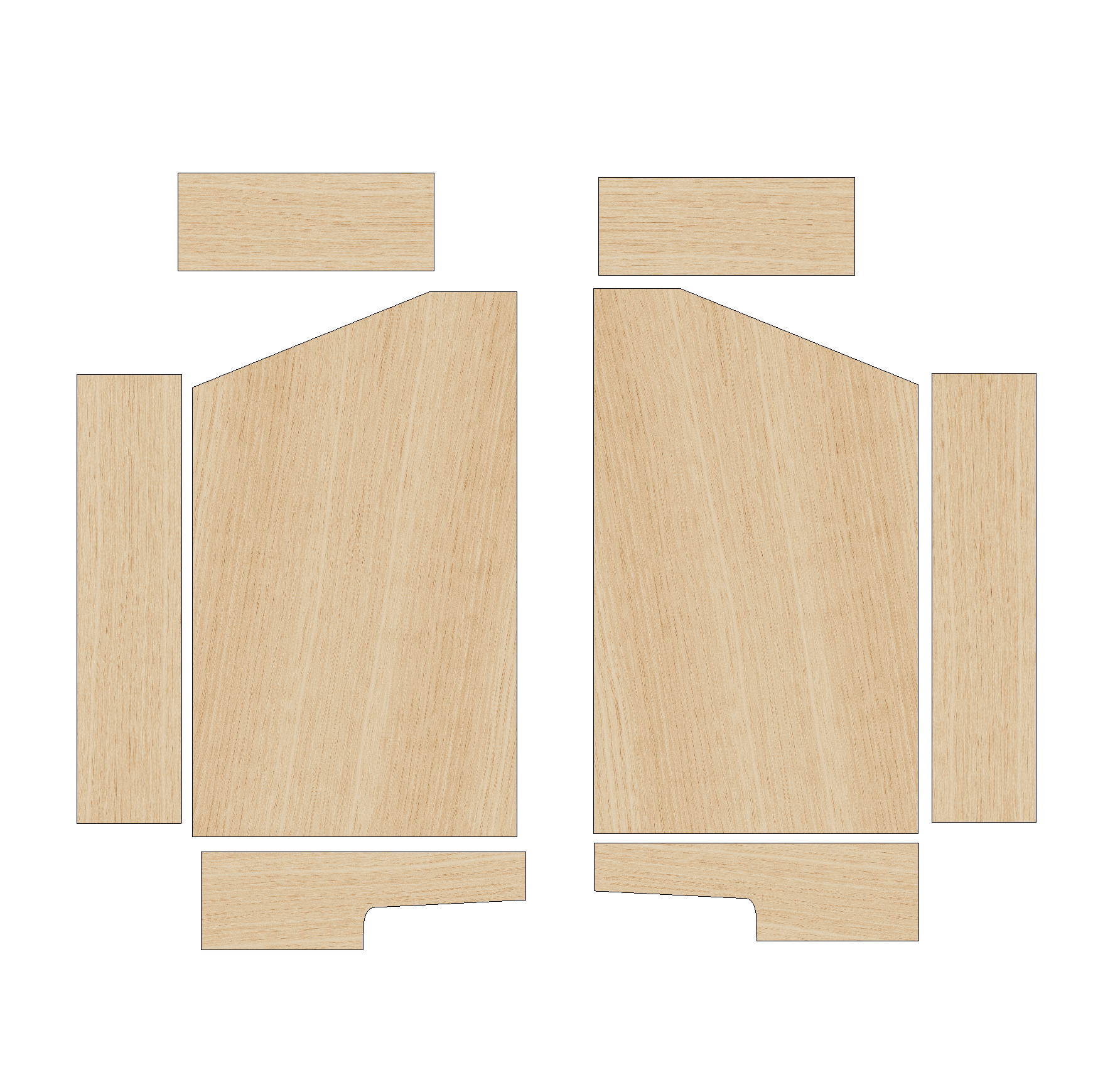 Fiat Doblo 2010-2022 LWB - Wheel Boxes Ply Lining Kit