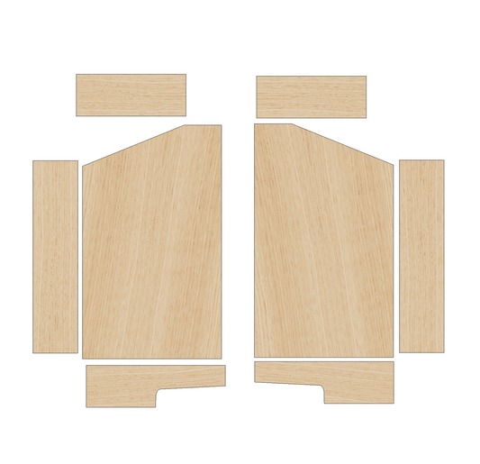 Fiat Doblo 2010-2022 SWB - Wheel Boxes Ply Lining Kit