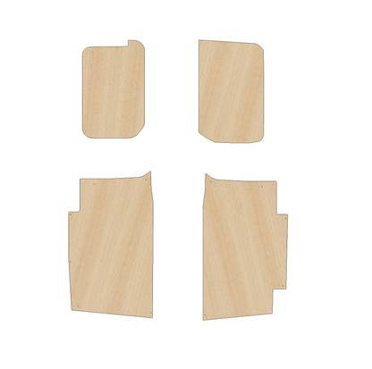 Fiat Doblo 2022 - Present LWB One Sliding Door - Side Panels Ply Lining Kit