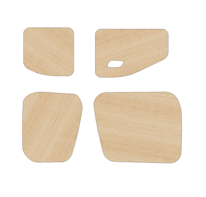 Fiat Doblo 2022 - Present LWB - Rear Door Panels Ply Lining Kit