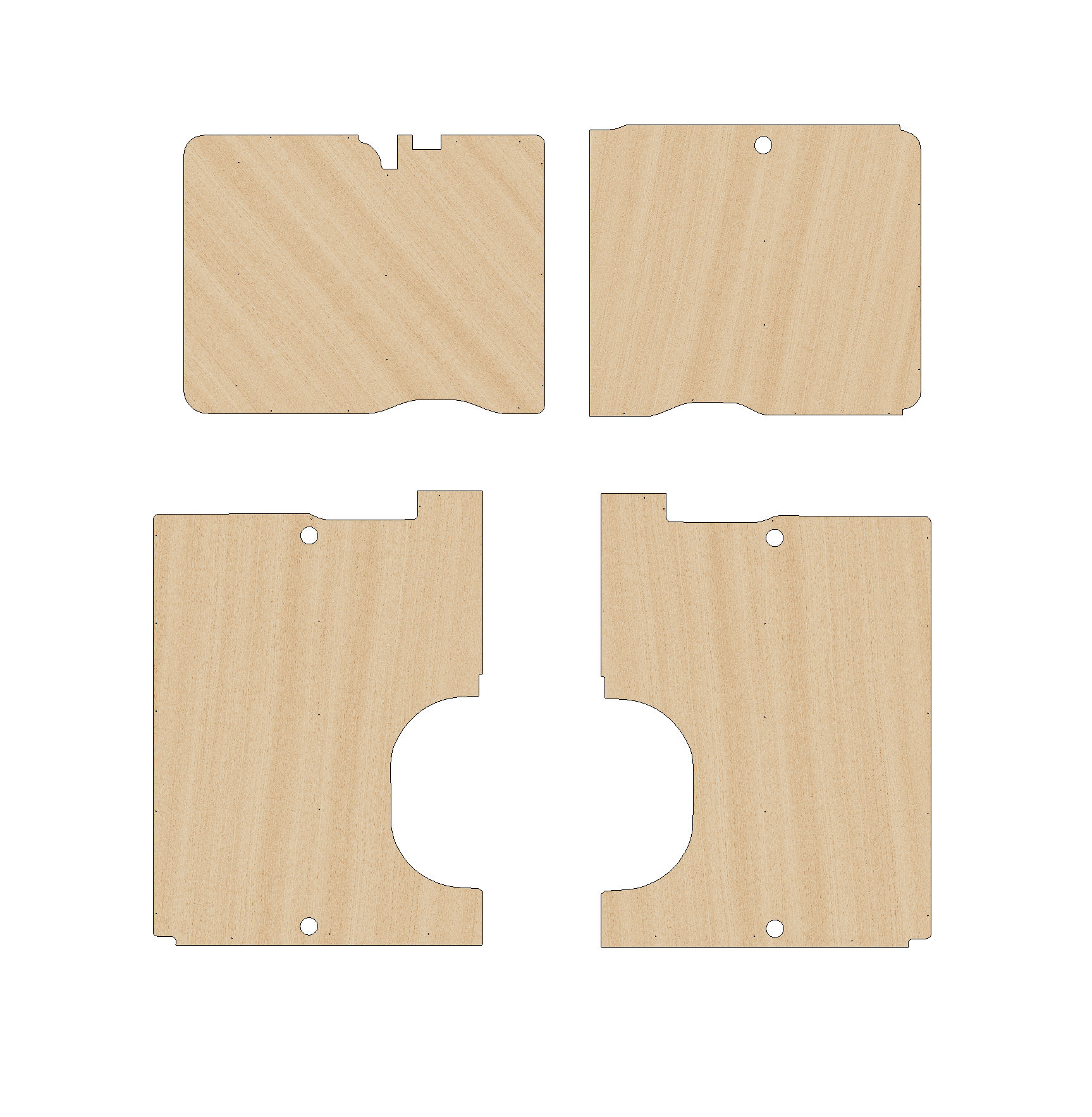 Fiat Ducato 2006-Present LWB L3 Any Height - Side Panels Ply Lining Kit