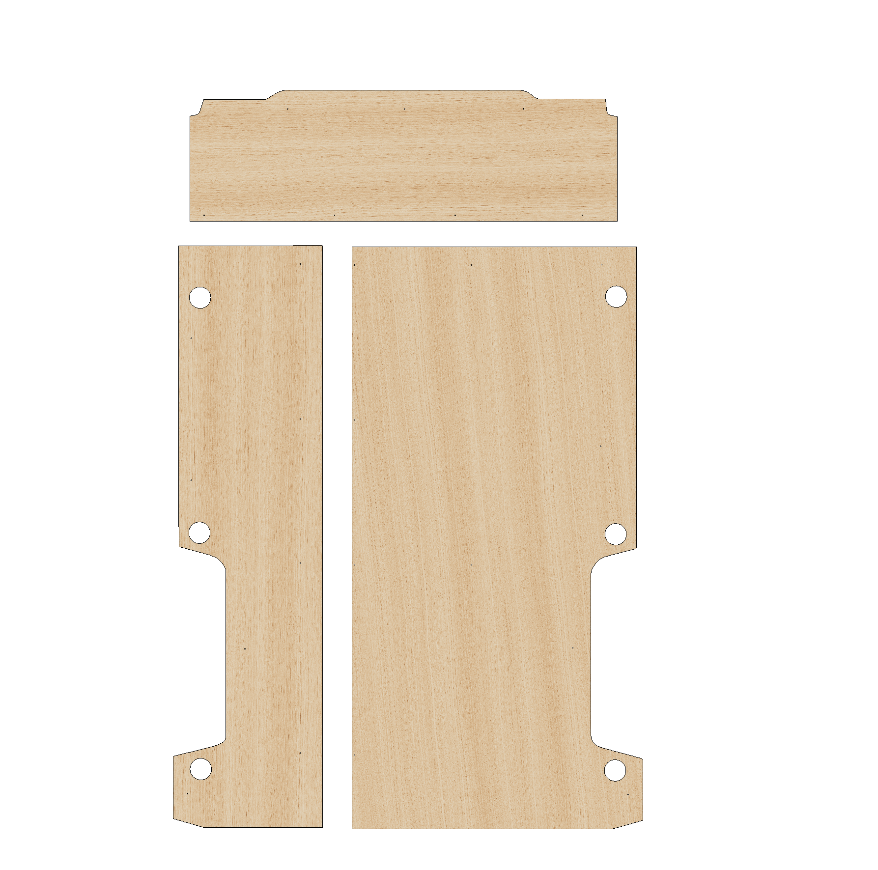 Fiat Ducato 2006-Present MWB L2 - Floor Ply Lining Kit