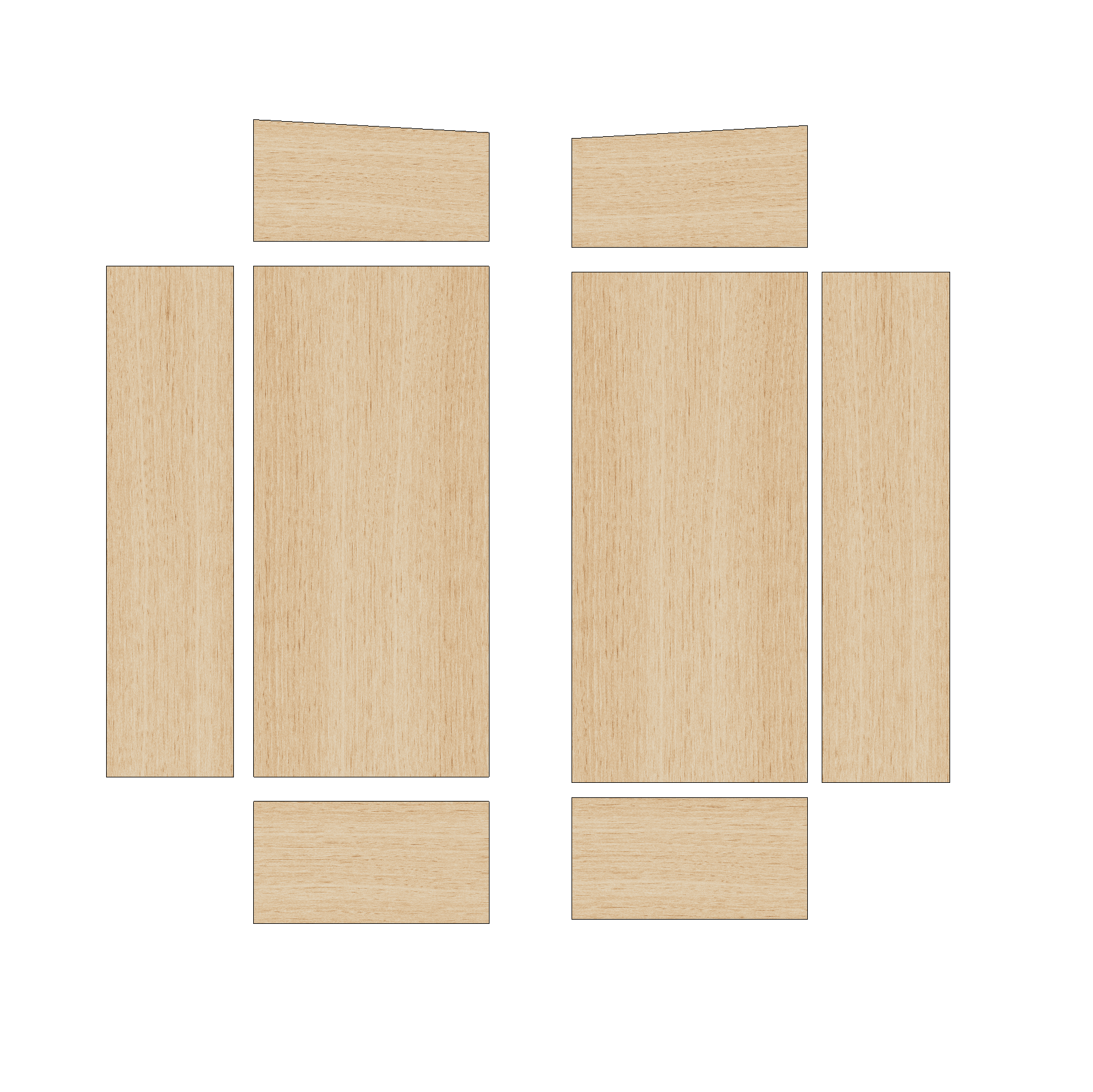 Fiat Ducato 2006-Present MWB L2 or LWB L3 - Wheel Boxes Ply Lining Kit