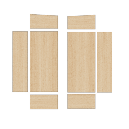 Fiat Ducato 2006-Present MWB L2 or LWB L3 - Wheel Boxes Ply Lining Kit