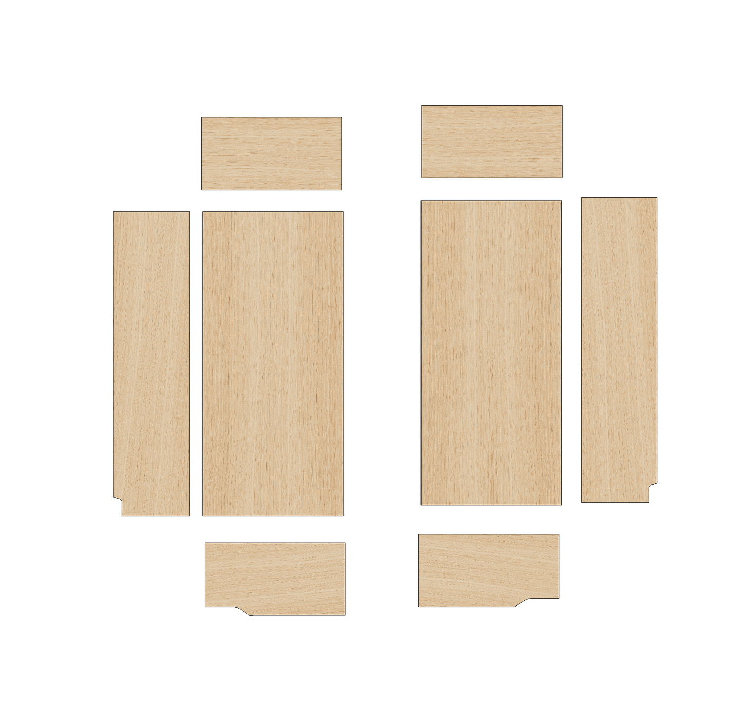 Fiat Ducato 2006-Present SWB L1 - Wheel Boxes Ply Lining Kit