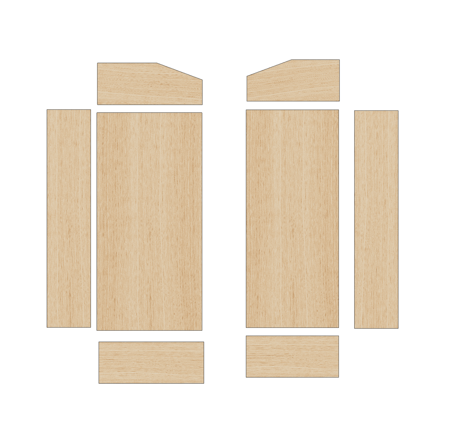 Fiat Scudo 2007-2012 LWB - Wheel Boxes Ply Lining Kit
