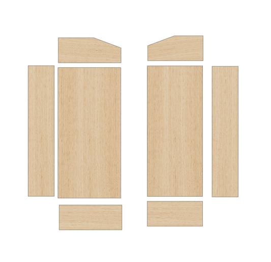 Fiat Scudo 2007-2012 LWB - Wheel Boxes Ply Lining Kit