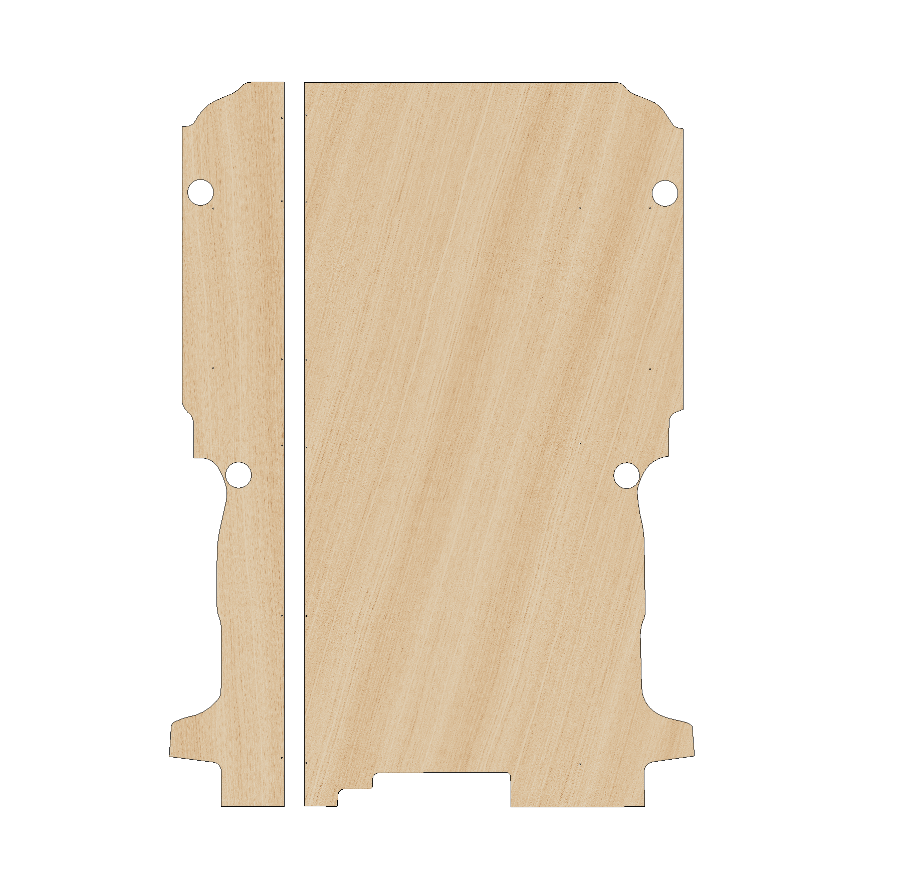 Fiat Scudo 2007-2012 SWB - Floor Ply Lining Kit