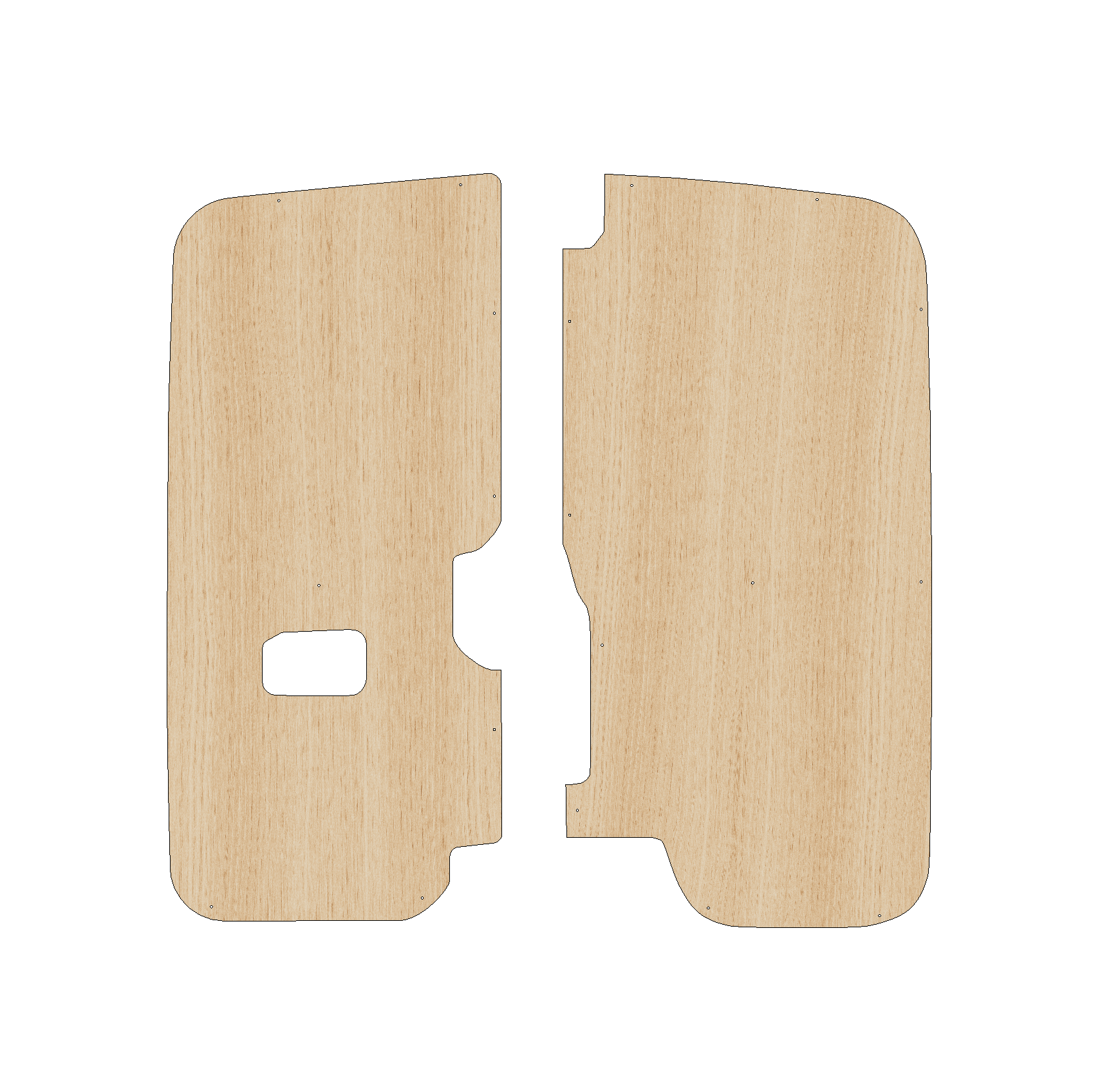 Fiat Scudo 2007-2012 SWB - Rear Door Panels