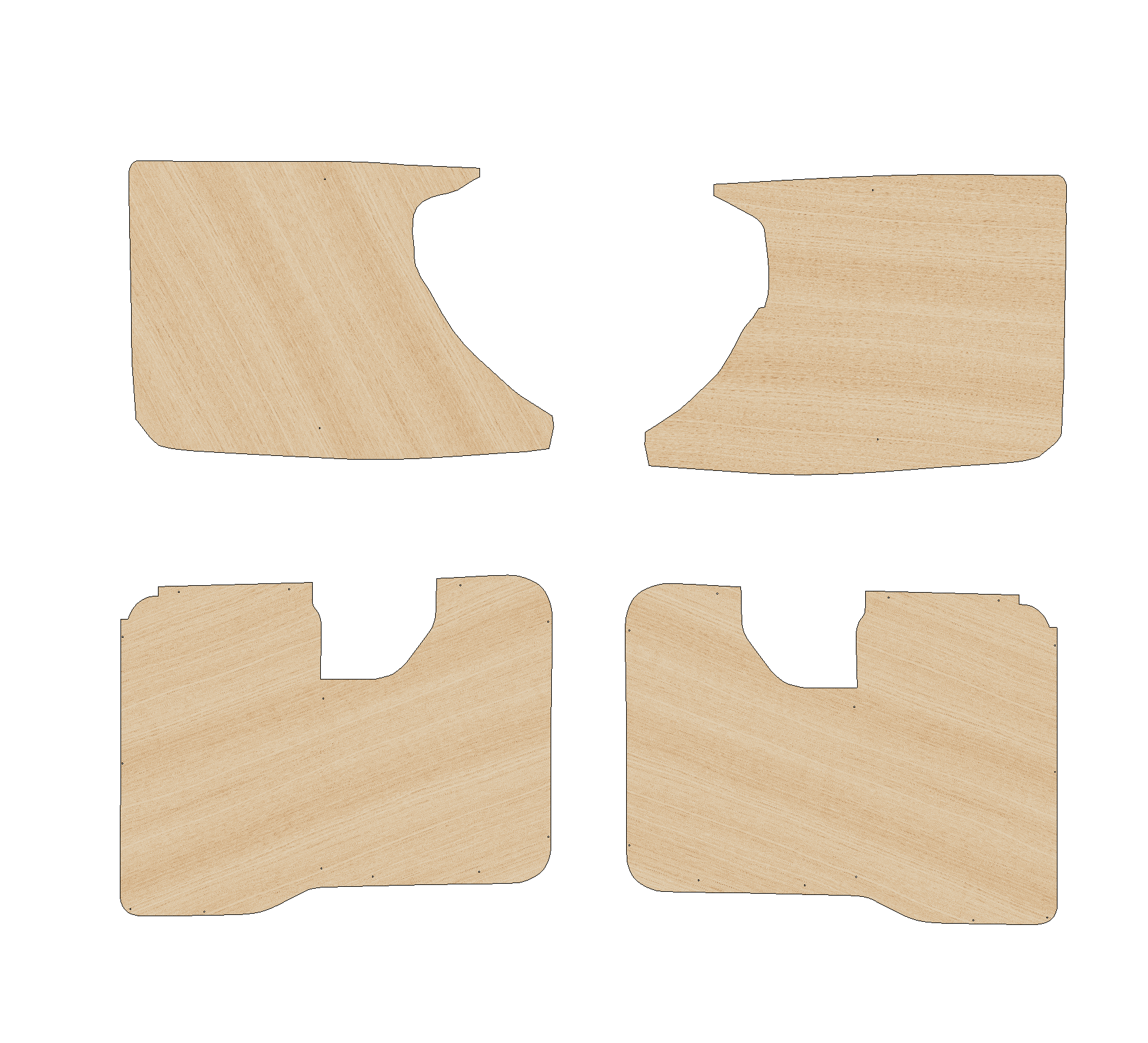 Fiat Scudo 2007-2012 SWB - Side Panels Ply Lining Kit