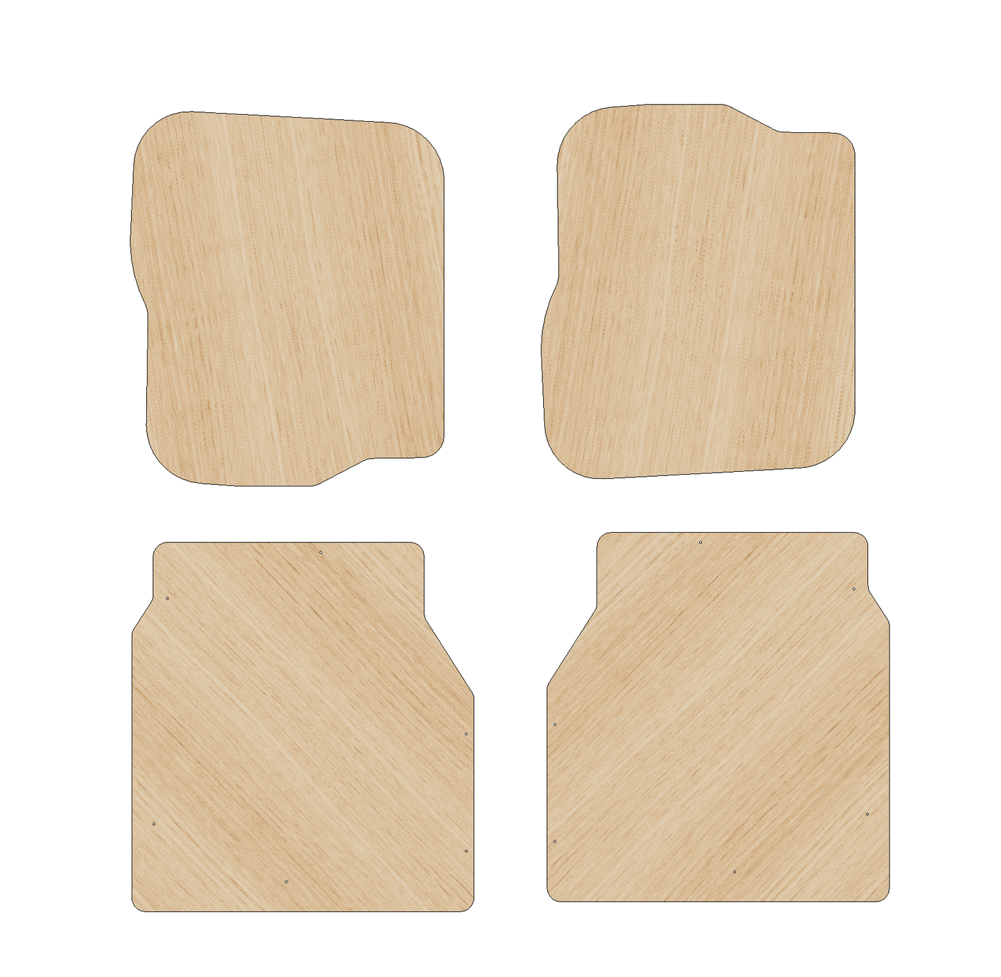 Fiat Scudo 2022-Present MWB - Rear Door Panels Ply Lining Kit