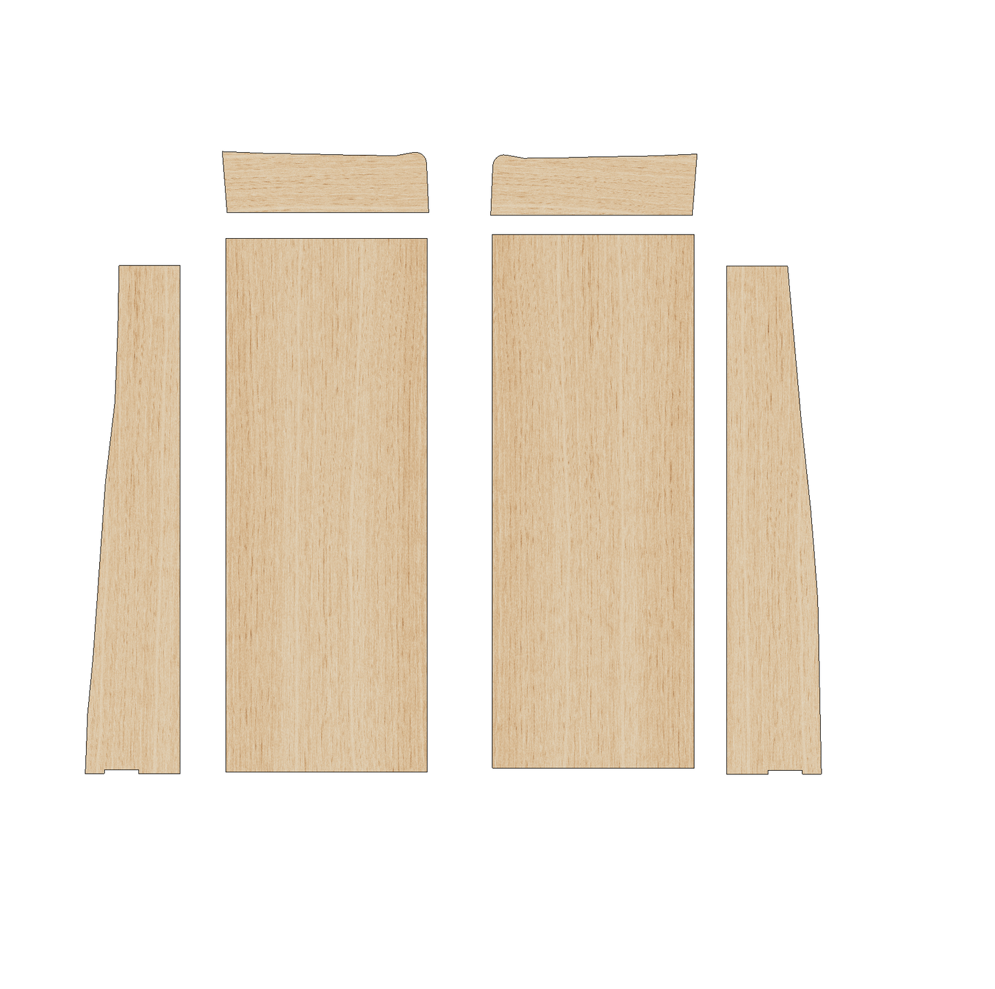 Fiat Scudo 2022-Present MWB - Wheel Boxes Ply Lining Kit