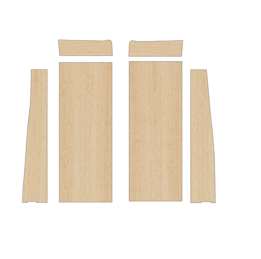 Fiat Scudo 2022-Present MWB - Wheel Boxes Ply Lining Kit