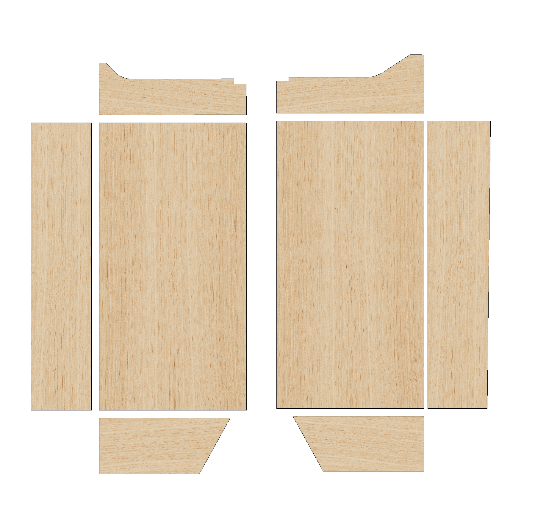 Fiat Scudo 2022-Present LWB - Wheel Boxes Ply Lining Kit