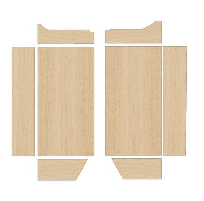 Fiat Scudo 2022-Present LWB - Wheel Boxes Ply Lining Kit