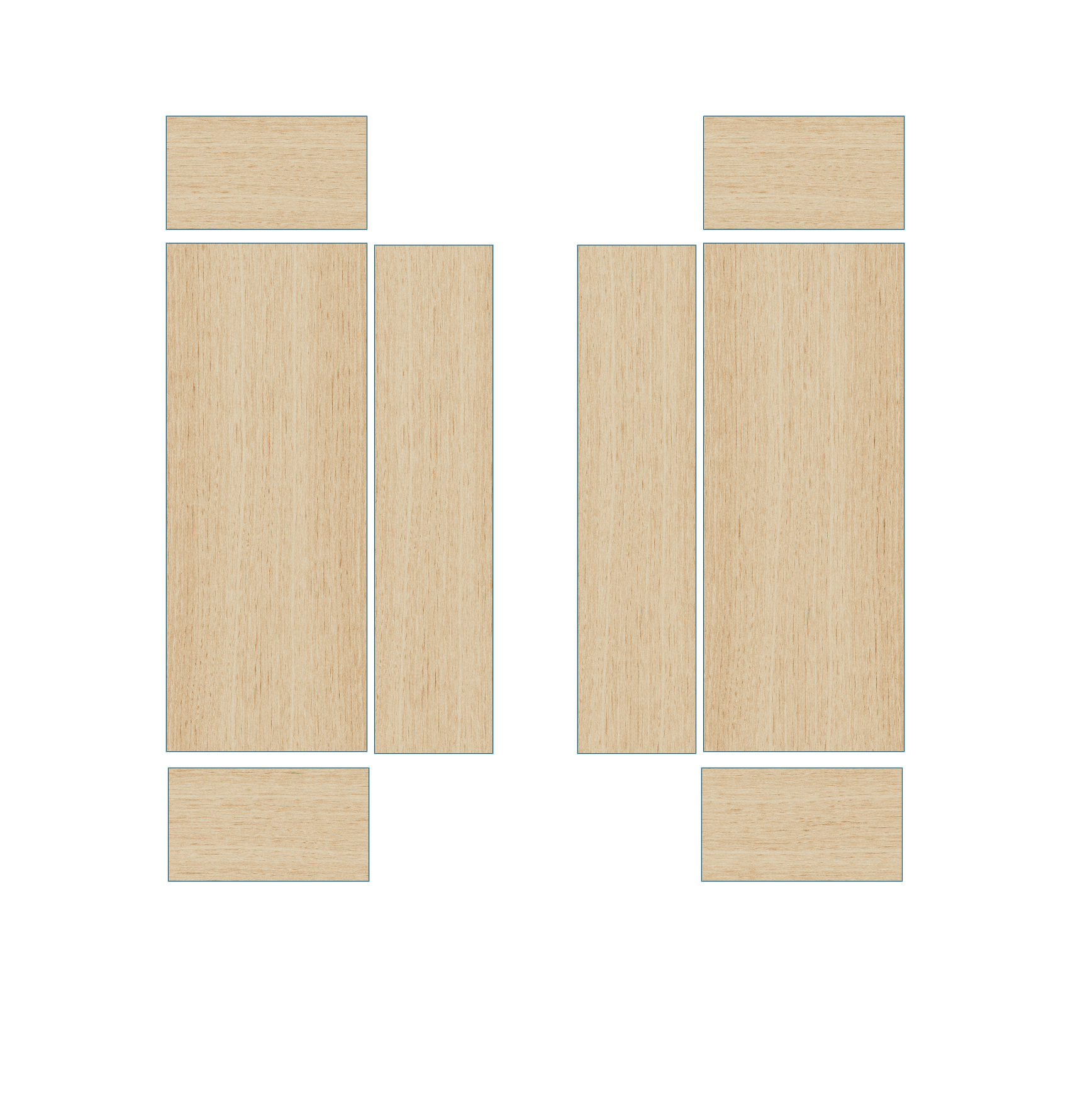 Ford Transit 2000-2014 FWD - Wheel Boxes Ply Lining Kit