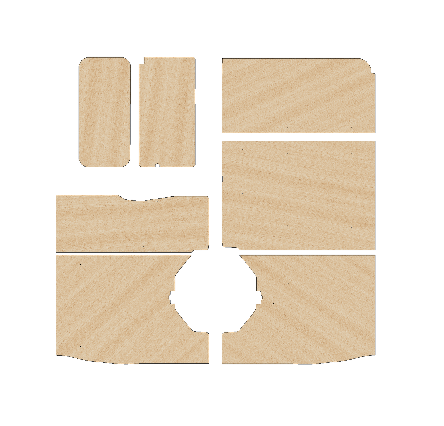 Ford Transit 2000-2014 LWB FWD - Side Panels Ply Lining Kit